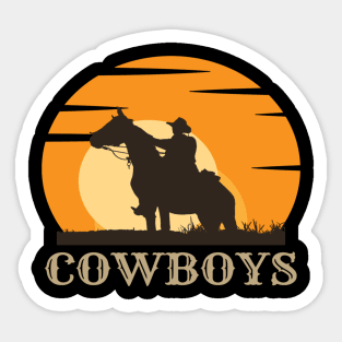 Cowboys Sunset Sticker